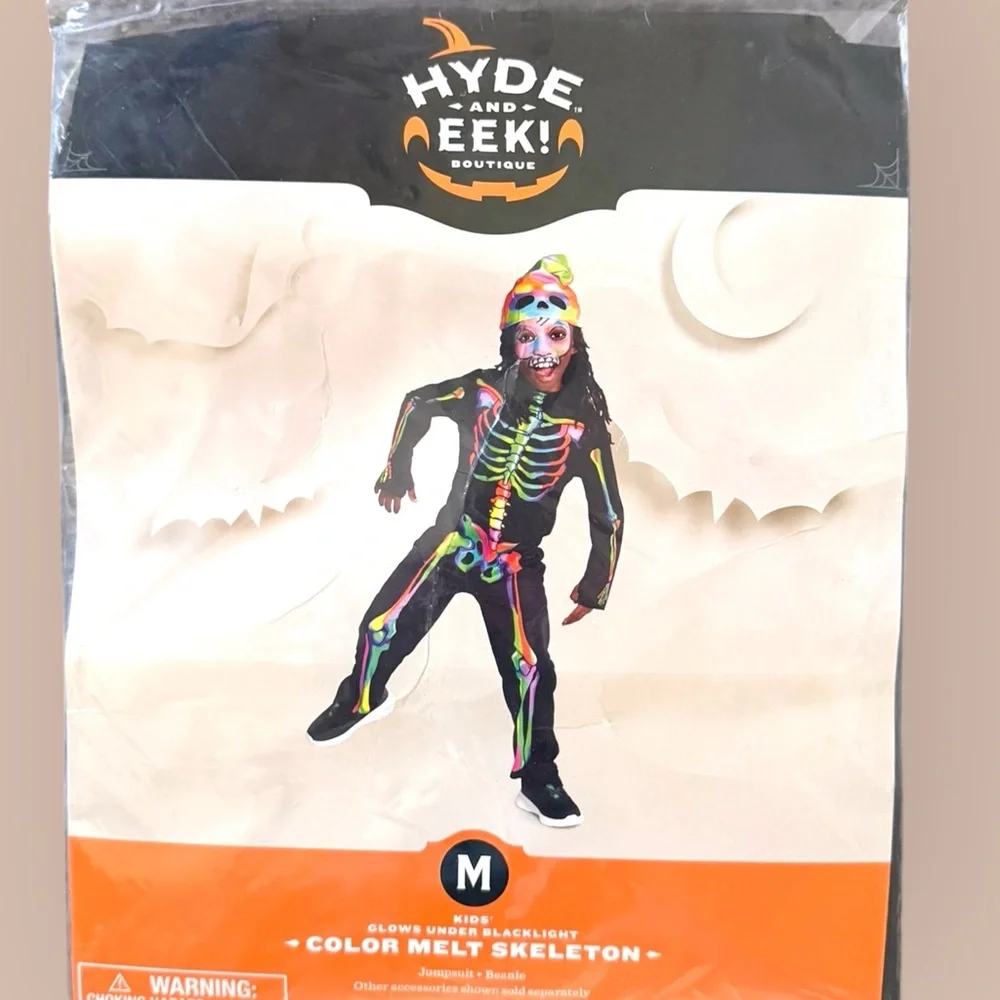 NWT Hyde & eeks kids Color Melt Skeleton costume SZ Med